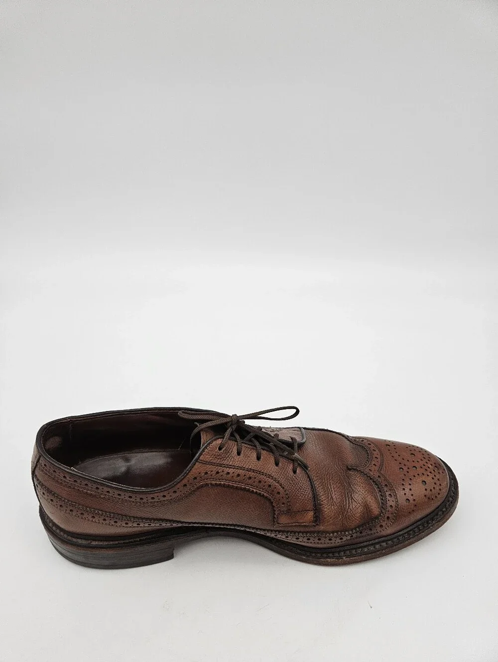 Allen Edmonds MacNeil 9157 Brown Shell Leather Wingtip Derby Shoes Size 10D